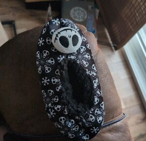 🍁Disney Nightmare before Xmas Jack fuzzy babba slipper socks